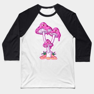 Musrooms Pastel Goth Vapor Wear Gothic Baseball T-Shirt